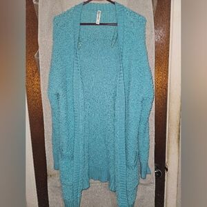 Zenana Outfitters Turquoise Cardigan